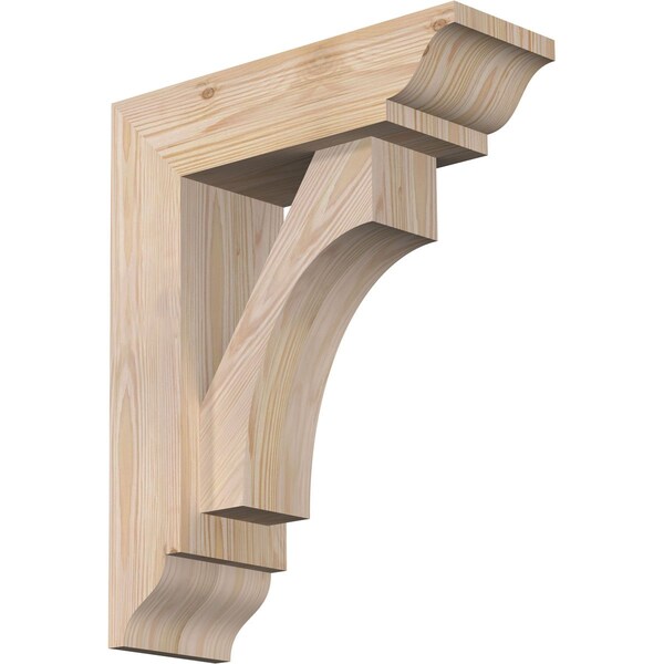 Ekena Millwork Westlake Traditional Smooth Bracket w/ Offset Brace, Douglas Fir, 5 1/2"W x 16"D x 20"H BKT0604X16X20WTL01SDF - main